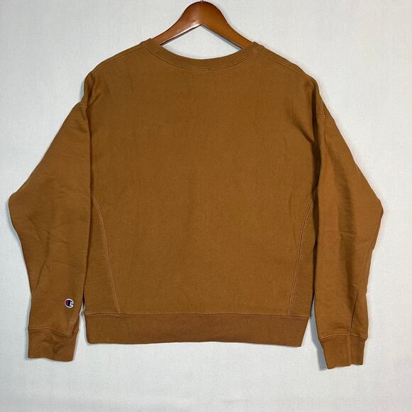 Champion Reverse Weave Men's Crewneck Sweatshirt Brown - Size L - Picture 6 of 7